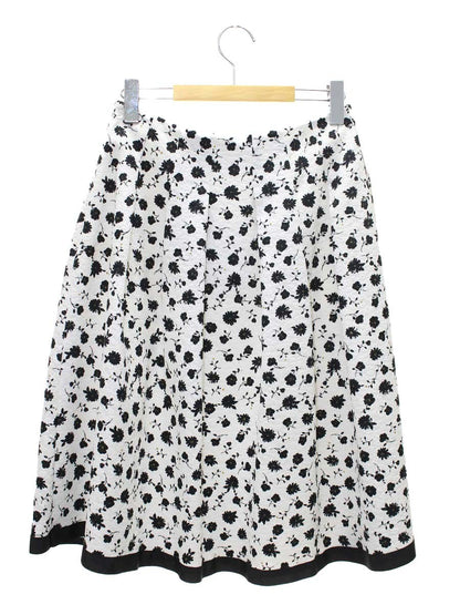 エムズグレイシー 317338 スカート 40 ホワイト フラワー ITG6V5E7ZAYA