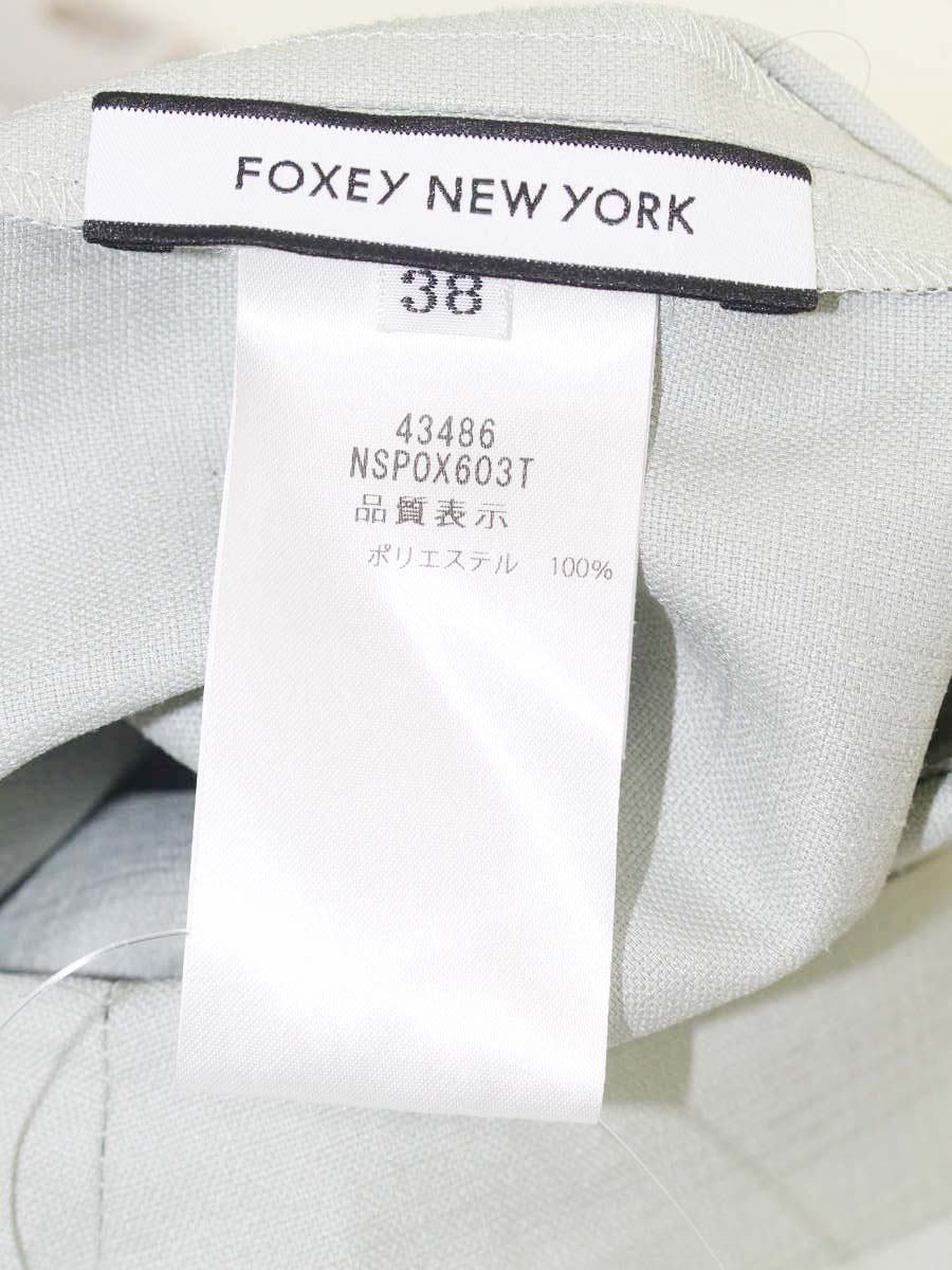 フォクシーニューヨーク Pants Addison 43486 パンツ 38 グリーン ワイド ITJK64MWMF4G