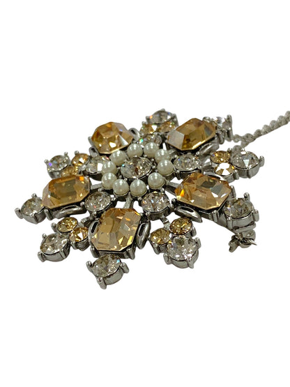 デイジーリン Power Stone Brooch & Necklace (Champagne Apricot) ペンダント ブローチ シルバー 2way ストーン パール ITTZFSBSWDVW