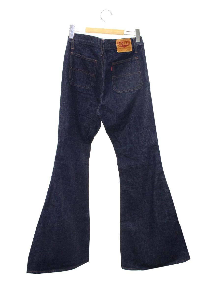 ビッグジョン スーパーベルボトム MH401B デニムパンツ 31 ネイビー ワンウォッシュ ボタンアップ ブーツカット 復刻 IT9T7RG5TBQS