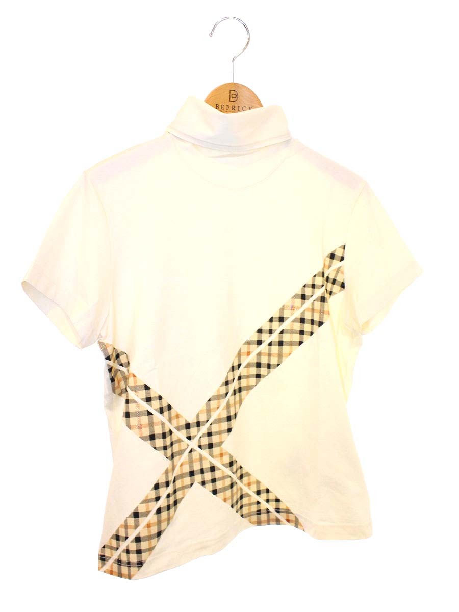 ダックス 11-294231 Tシャツ 40 アイボリー チェック タートルネック ITG6GEU8ZMGP