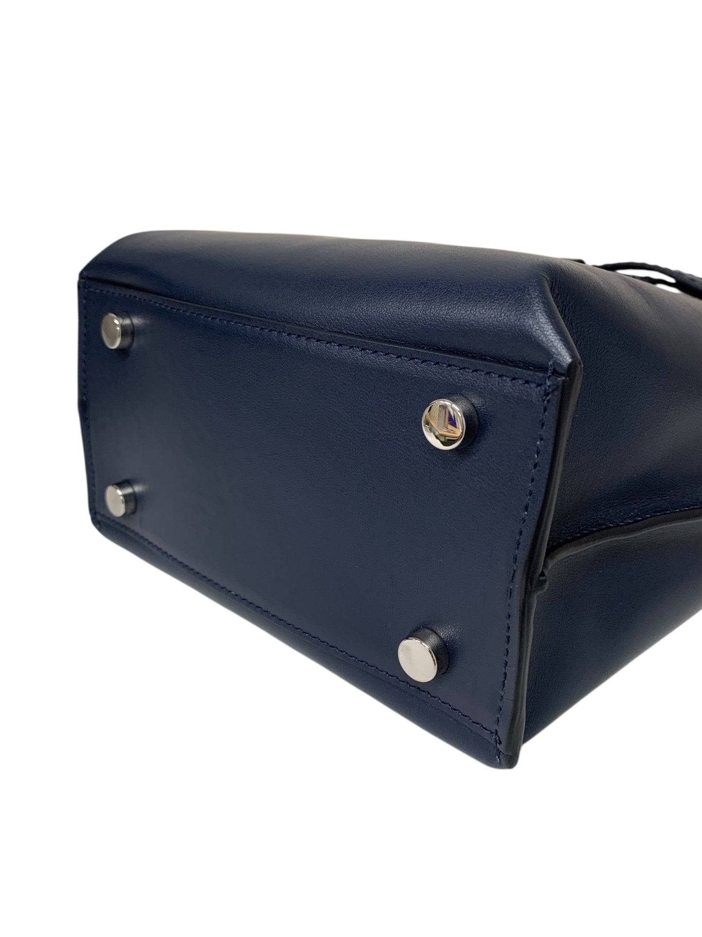 フォクシーブティック 39511 ハンドバッグ ネイビー レザー ダブルジップ ITQGNKXEZ9YU