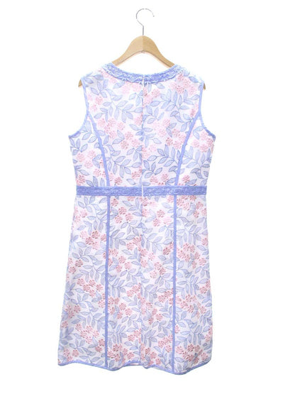 スーパービューティー ワンピース 42 ブルー フラワーモチーフ レース ITRVKWUIWRSN