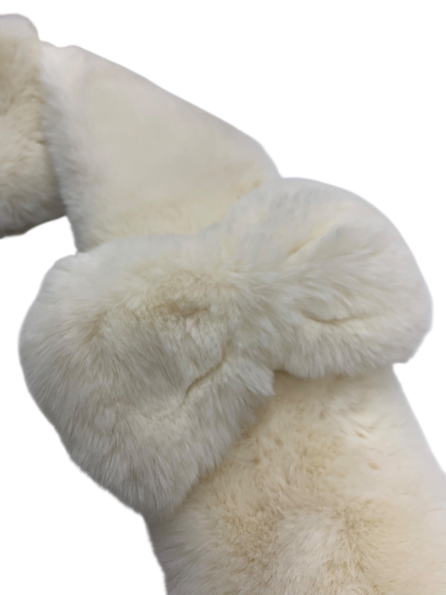 エムズグレイシー 096504 マフラー ホワイト フェイクファー リボン IT3LCAW09W06