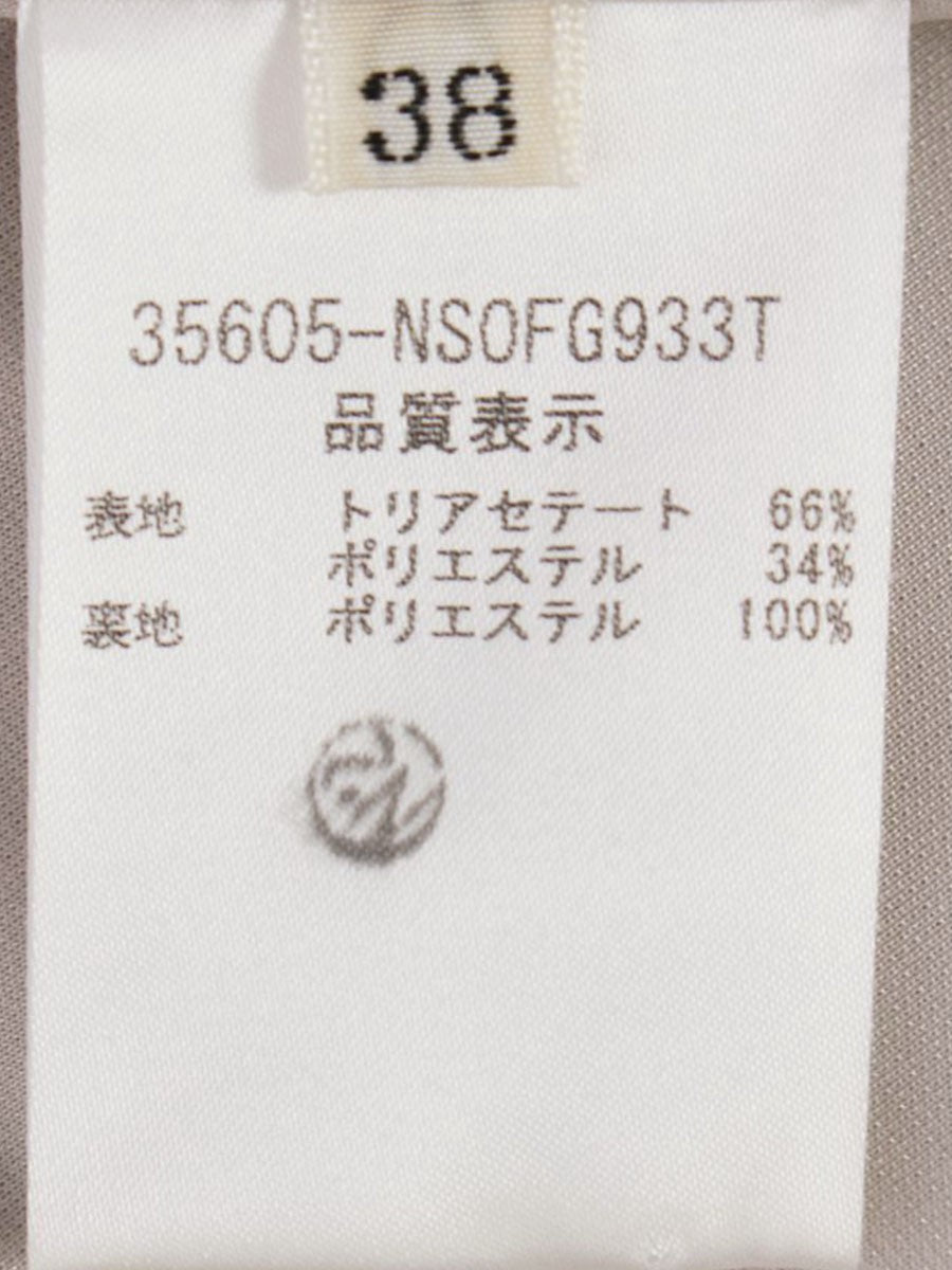 フォクシーニューヨーク 35605 ワンピース 38 グレージュ V字ネック IT2NHLCOGNRZ