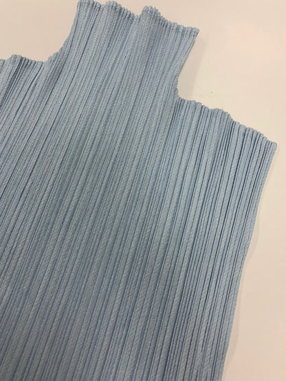 プリーツプリーズイッセイミヤケ PP71-JK203 カットソー 3 ブルー ボトルネック サイドスリット IT5R3EWEHM2C