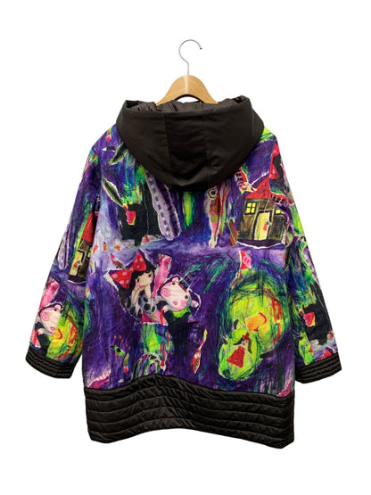 アルベロベロ 413365 ジャケット F パープル 中綿 ジップアップ ぶたさん フード付き ITENBCL7PIVV