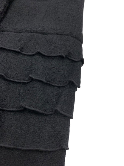 エムズグレイシー 929701 コート 38 ブラック ウール フリル ティアード IT4B4TO2VFAW 【SALE】