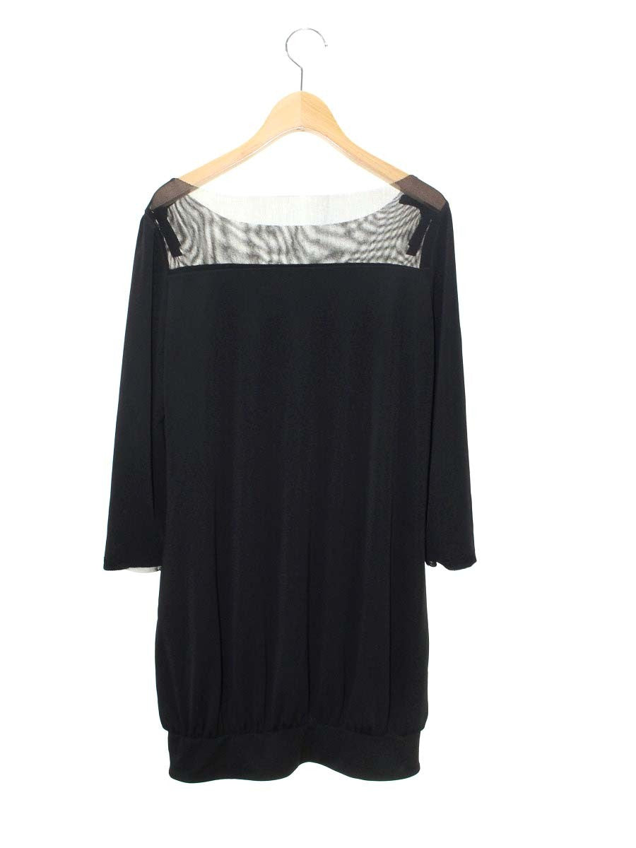 フォクシーニューヨーク 30653 チュニック 40 ブラック ストレッチ リボン IT0OFA5EMDZ4 【SALE】