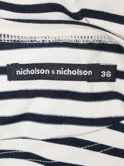 ニコルソンアンドニコルソン OCEAN-STRIPED COTTON JERSEY Ocean ST カットソー 36 アイボリー 24SS ボーダー ITYW5QMEDW1M
