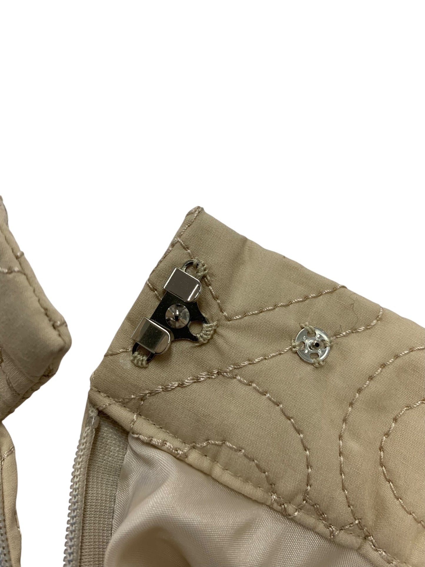 エムズグレイシー 517119 スカート 36 ベージュ カメリア ロゴ 刺繍 フレア IT43GXTK44RK