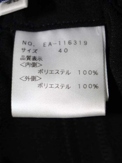 エムズグレイシー 116319 パンツ 40 ブラック ワイド パール リボン IT4NFM60YXFY