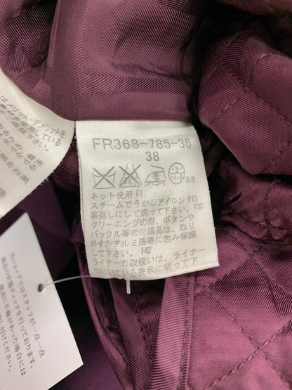 バーバリーロンドン FR368-785-36 ライナー付スタンドカラーコート 38 パープル ITUZHWFN6VKK