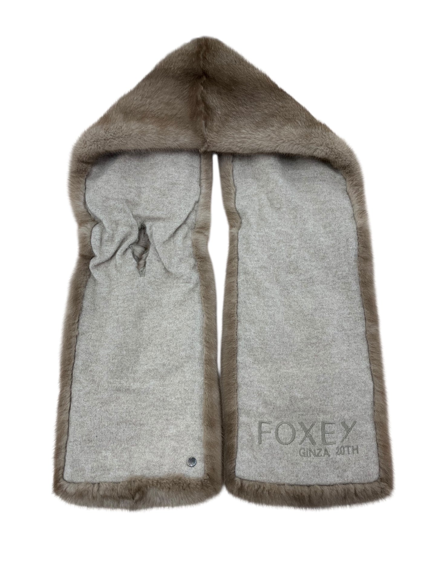 フォクシーブティック 39084 ストール ブラウン ミンク GINZA 20TH ANNIVERSARY ITD64OHC5I3U