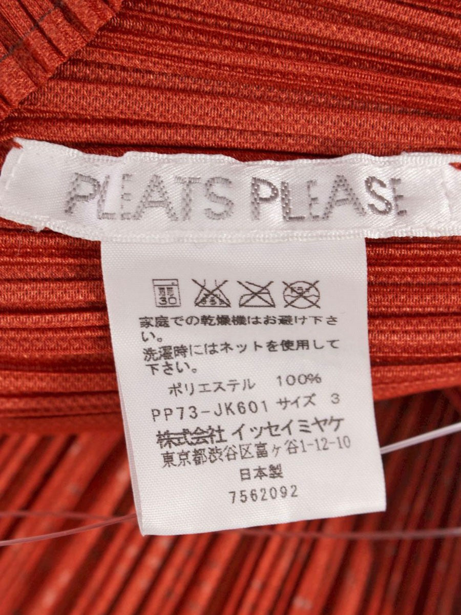 プリーツプリーズイッセイミヤケ PP73-Jk601  トップス 3 オレンジ プリーツ IT15E1CDIFTV 【SALE】