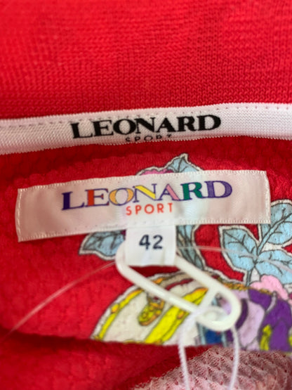 レオナールスポーツ 0538342 ポロシャツ 42 ピンク フラワーモチーフ IT46A9WJD6JK