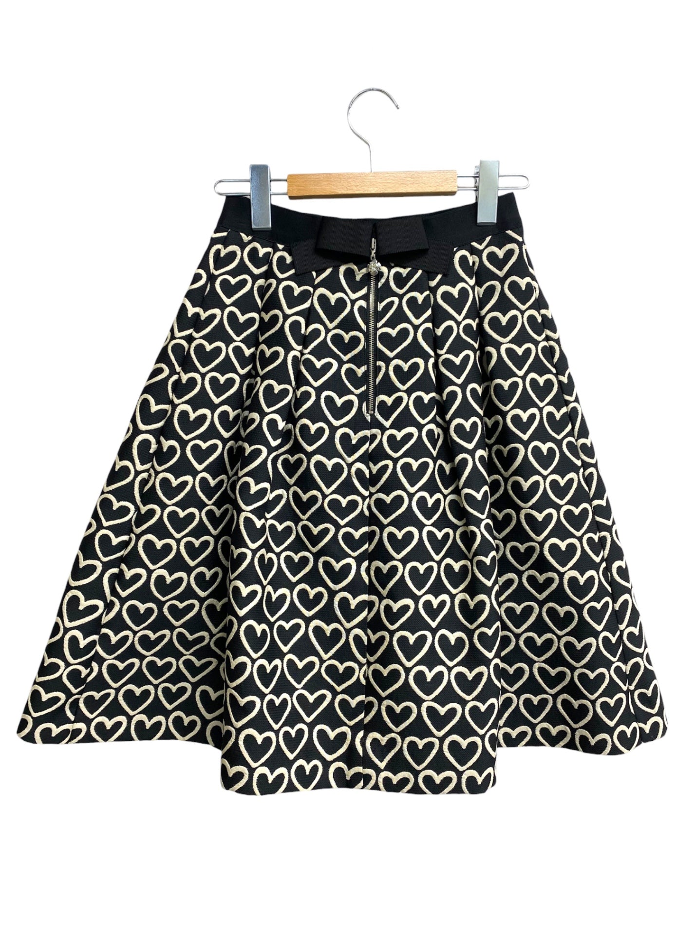 エムズグレイシー Heart Motif Skirt 817502 スカート 36 ブラック ハート柄 ITHUOGX09B6O