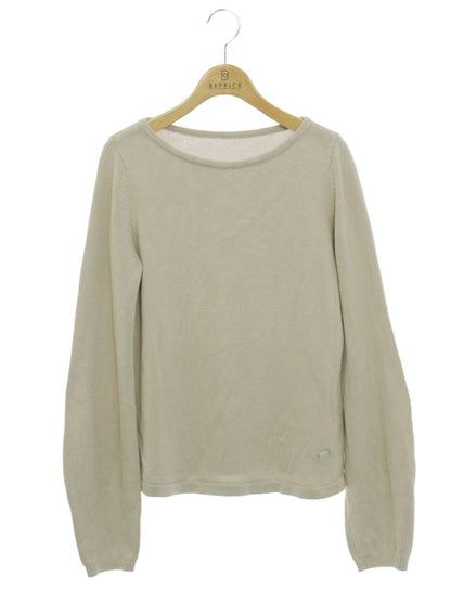 フォクシーブティック Knit Top 38569 ニット 40 ベージュ シルク カシミヤ混 パフスリーブ IT3PGZKBL2KK