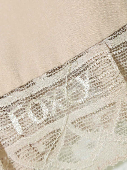 フォクシーニューヨーク コットンフェザーライト 32086 スカート  42 ベージュ レース ITJIB4T2LYBE