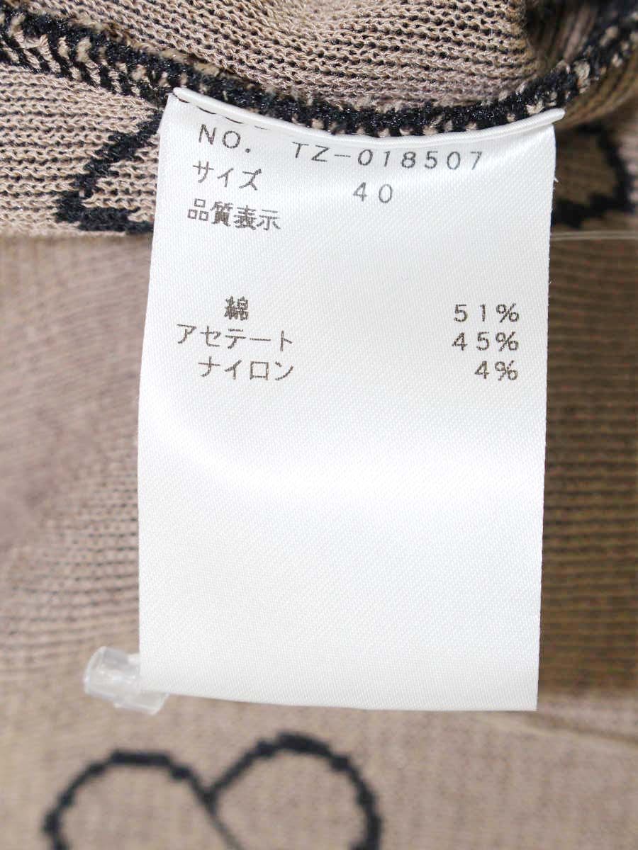 エムズグレイシー 018507 ニット セーター 40 ブラック リボン カメリア ITST5CLPT6RR
