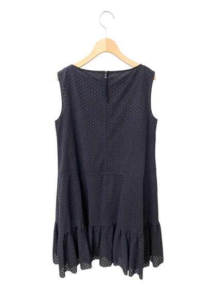フォクシーブティック Dress Cerisier 43374 ワンピース 40 ネイビー アイレットレース刺繍 ITDWMO21PIGL