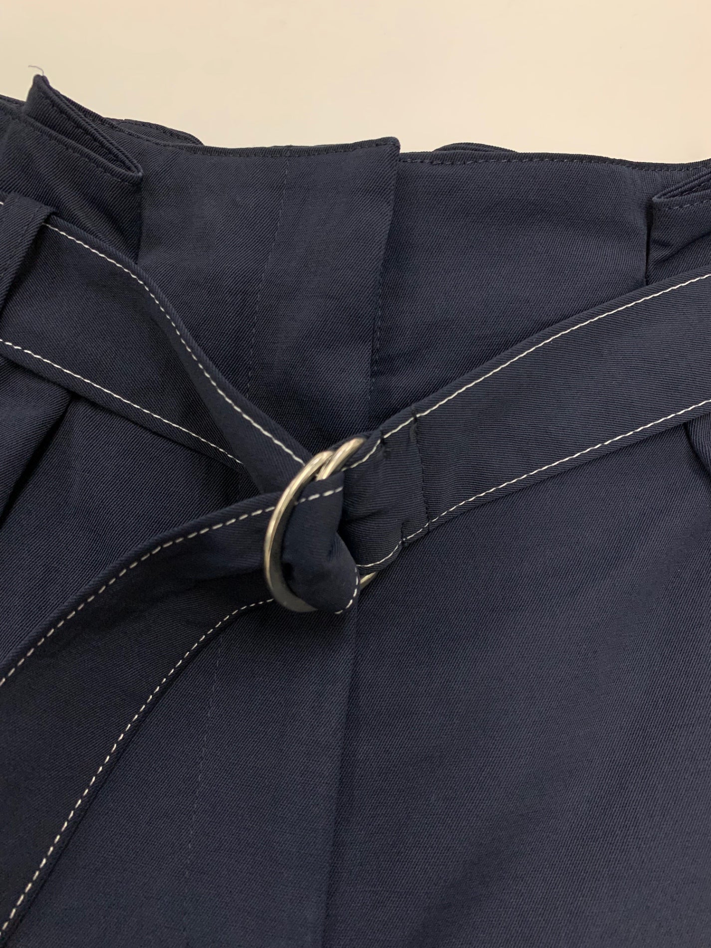 エムズグレイシー Stitch Wide Pants 916302 パンツ 38 ネイビー ITEN7RPZMGOS