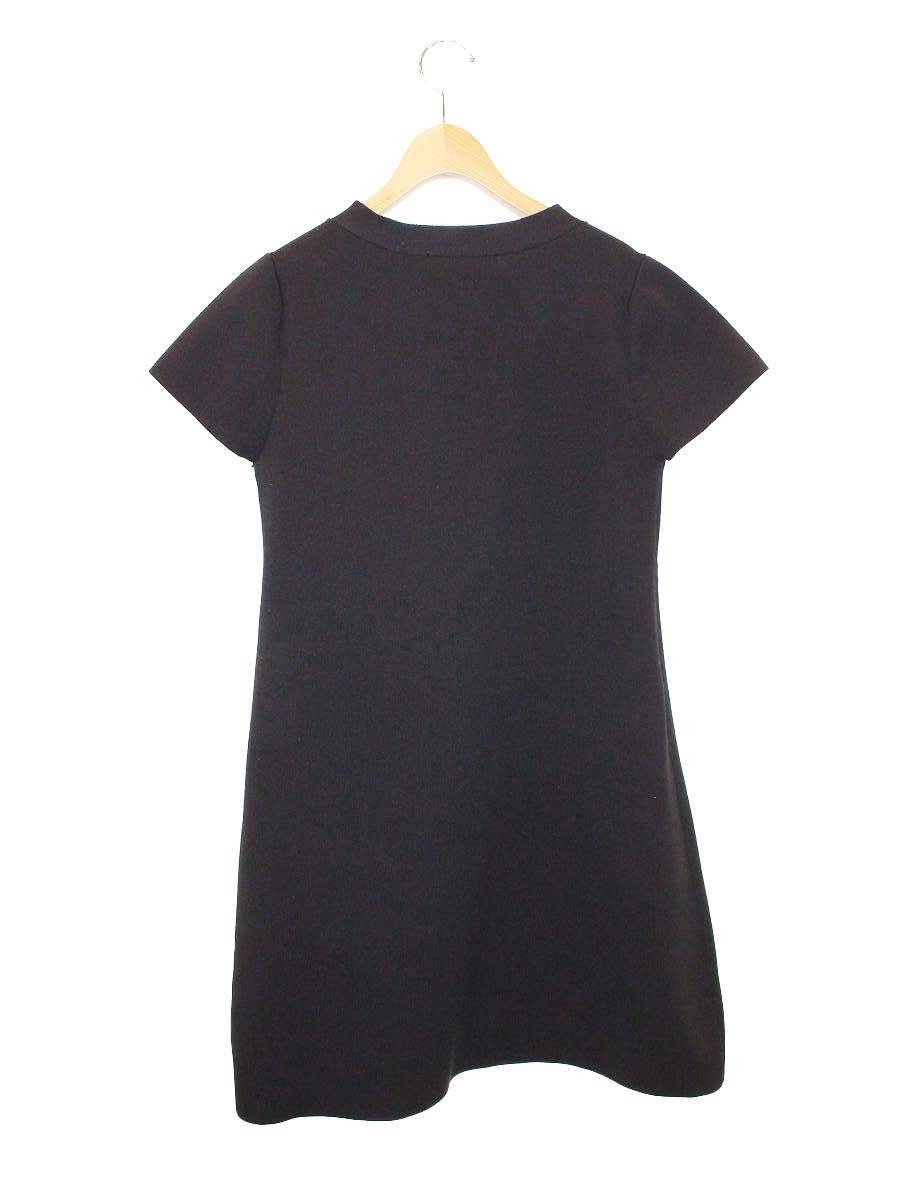 エムズグレイシー Tent Knit One-piece 918341 ワンピース 38 ブラック ニット IT64QSK5KTPS