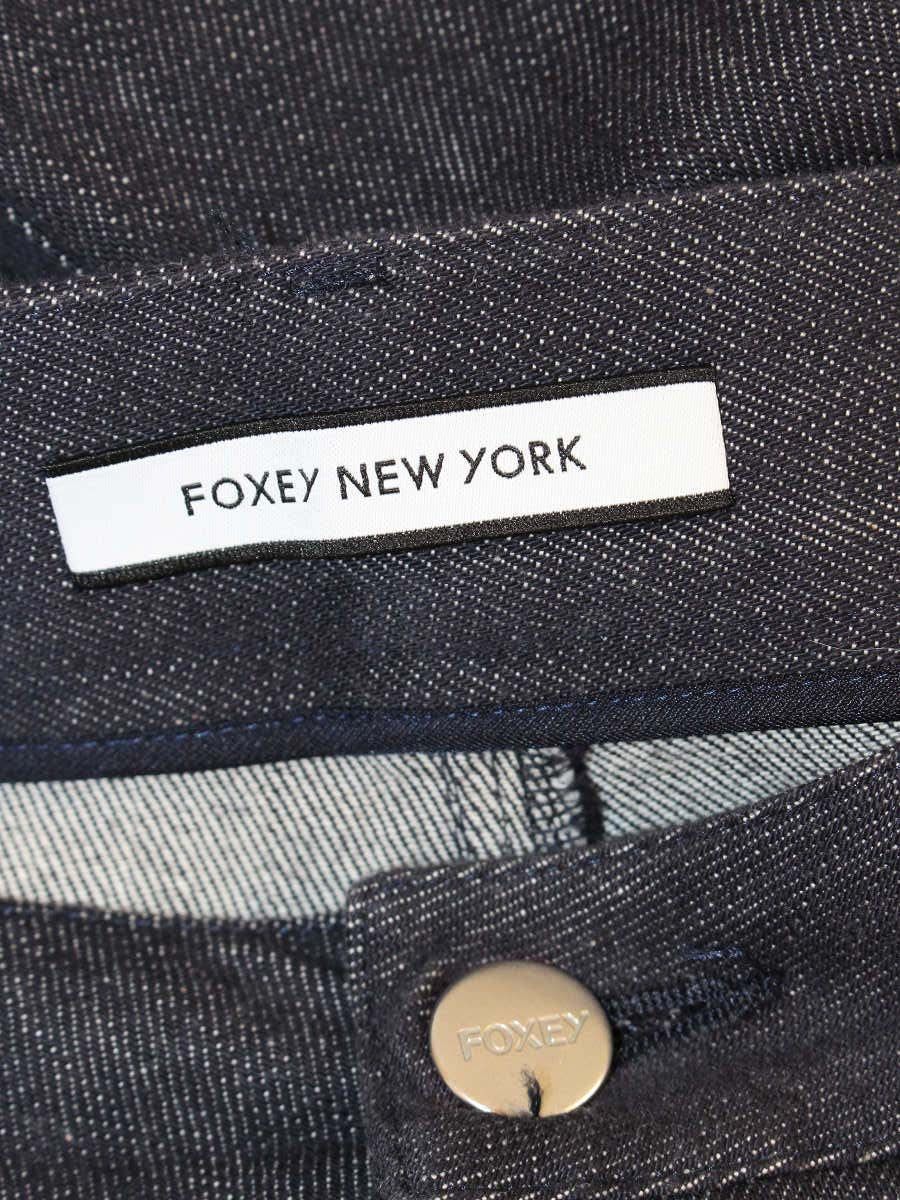 フォクシーニューヨーク Pants 39365 デニムパンツ 42 ネイビー IT05BQCQHURC