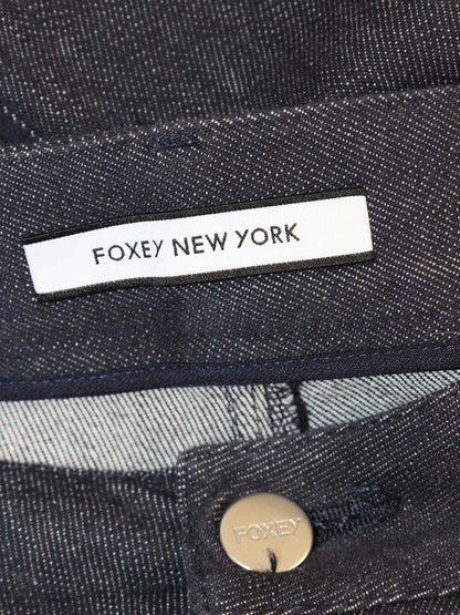 フォクシーニューヨーク Pants 39365 デニムパンツ 42 ネイビー IT05BQCQHURC