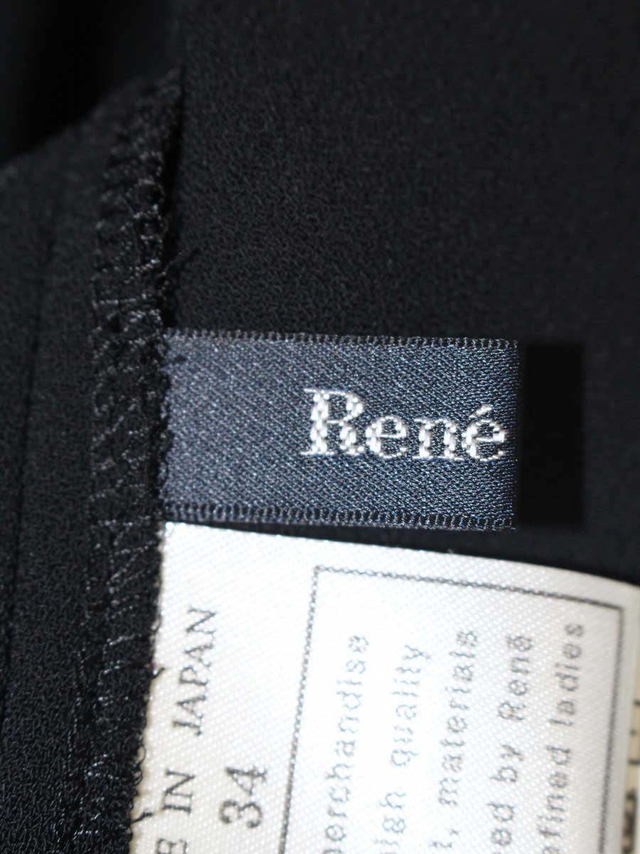 ルネ 5031010A ブラウス 34 ブラック レース フリル ITU12THYIEWW