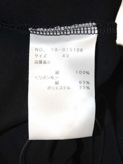 エムズグレイシー 015108 Tシャツ カットソー 40 ブラック 肩リボン IT3BH81JLMPT