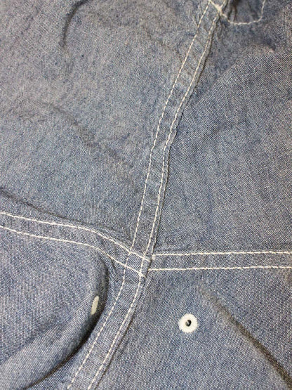 アンドワンダー ストレッチシャンブレー半袖シャツ 574-1183104 3 ブルー 21SS ITC6LU4I78NY