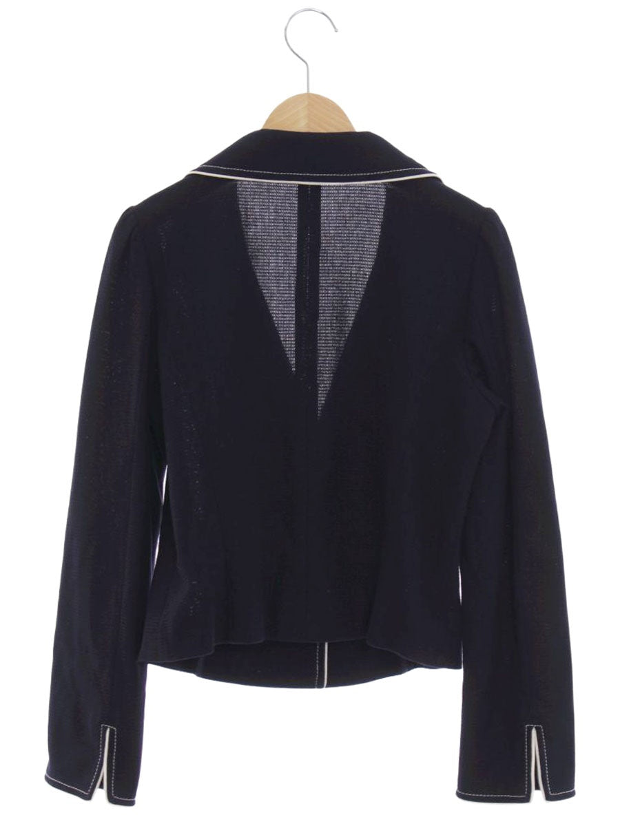 エムズグレイシー 624114 テーラードジャケット 40 ネイビー 2B パイピング ITP78TAPOHFK