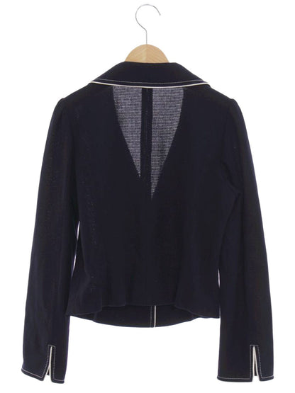 エムズグレイシー 624114 テーラードジャケット 40 ネイビー 2B パイピング ITP78TAPOHFK