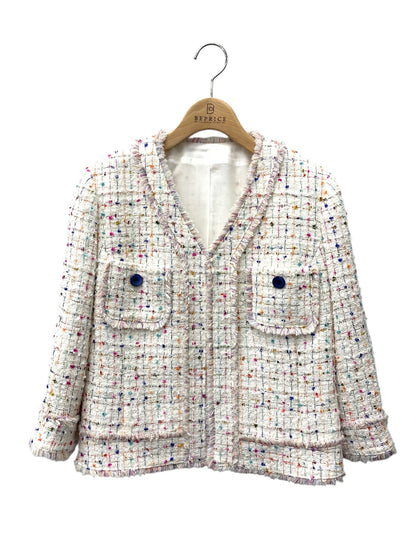 ミスアシダ マルチカラーサマーツィードジャケット CJ3602 9 ホワイト ‘24 IT4Z6MKT69BW 【SALE】