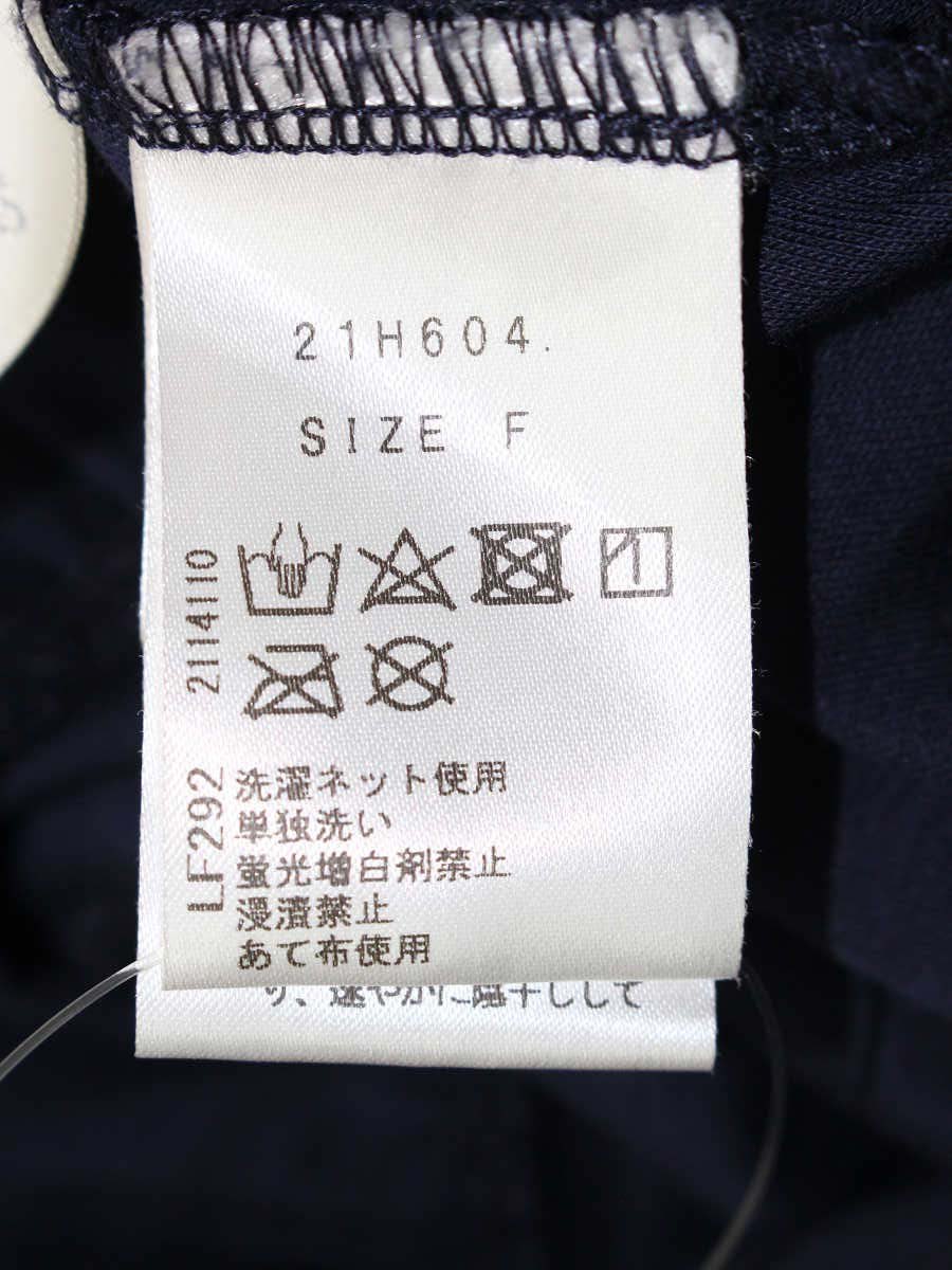 チェスティ 21H604 トップス F ネイビー 水玉 フリル ITI2XDKF1R58