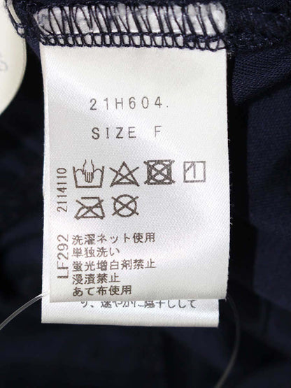 チェスティ 21H604 トップス F ネイビー 水玉 フリル ITI2XDKF1R58