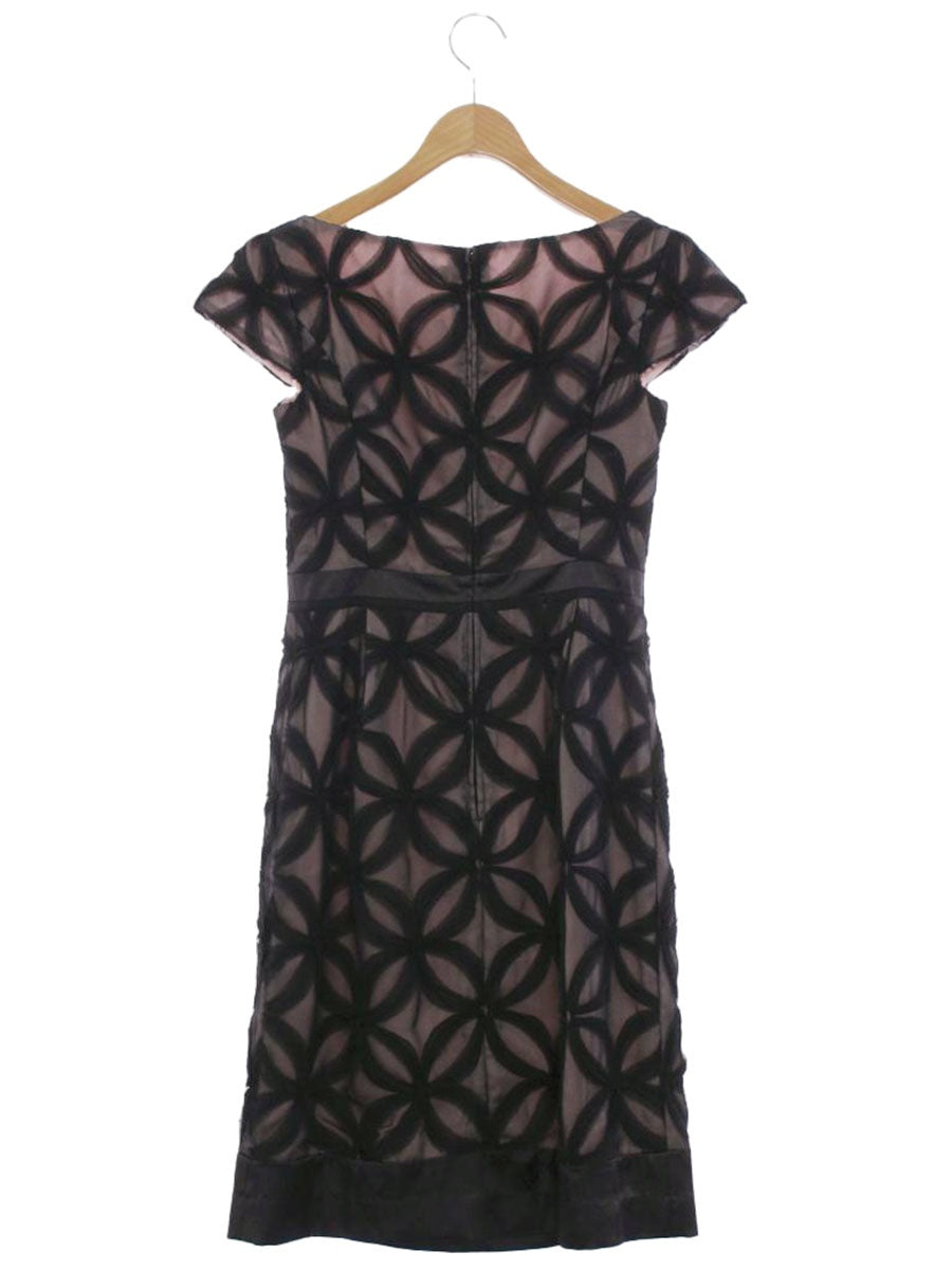 トッカ OPTONW0100 ワンピース 0 ブラック シフォン フラワーモチーフ IT5PX2SXQMN8