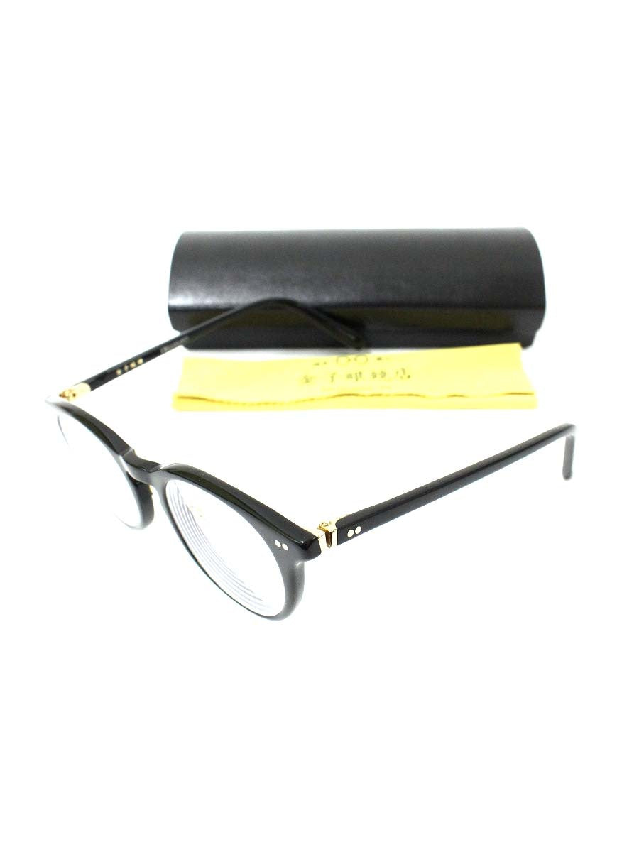 金子眼鏡 セルロイドシリーズ KC-58 BLS メガネ ブラック/ゴールド 飾り丁番 ボストンフレーム IT8MVS8TKW18