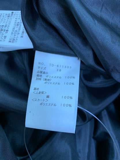 エムズグレイシー 611303 ワンピース 38 ブラック フラワー パンチング IT3ER99KB86E