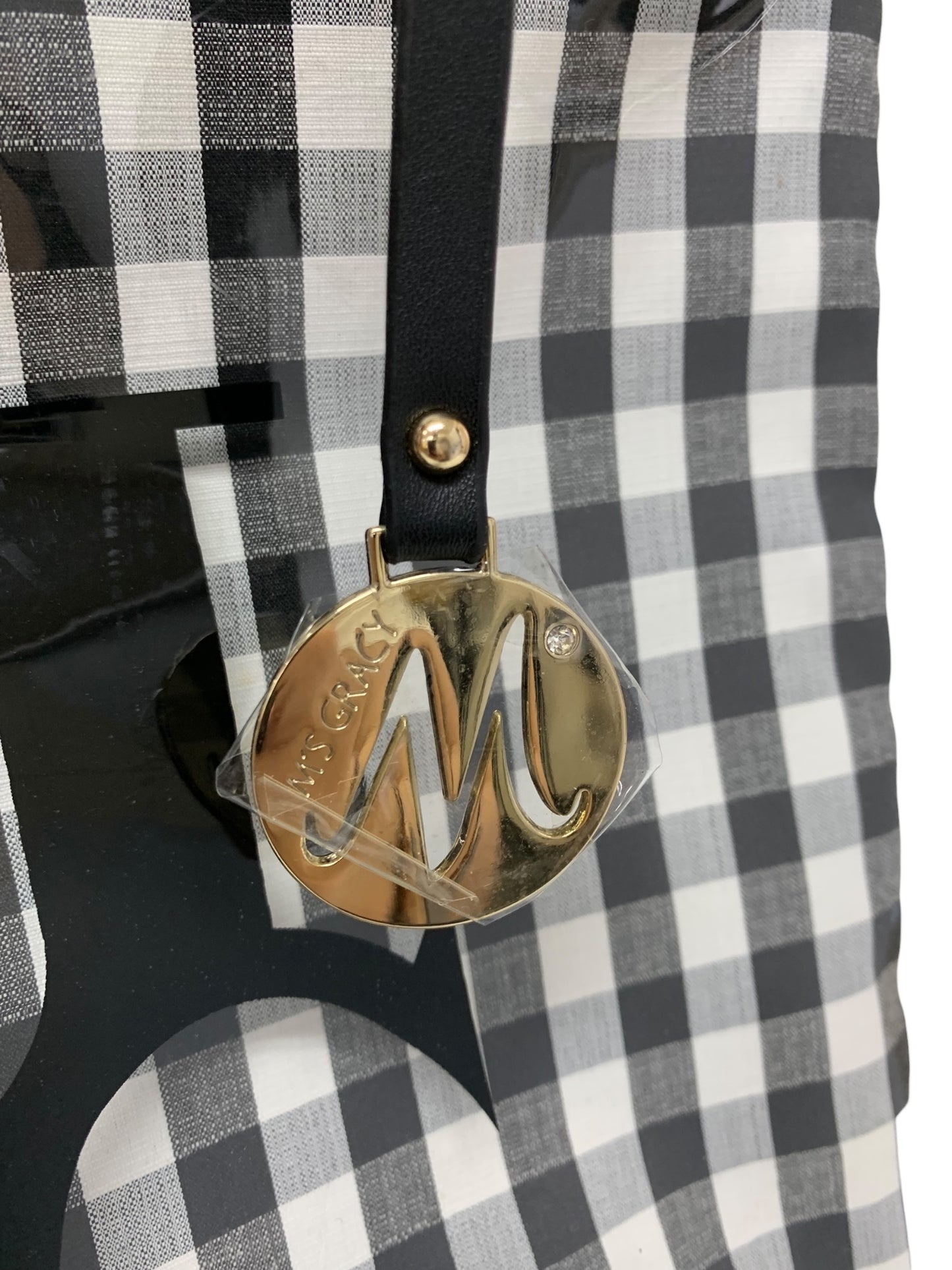 エムズグレイシー ビニール 994302 トートバッグ 透明 チェック柄 ITU1K6GHJ0YG 【SALE】