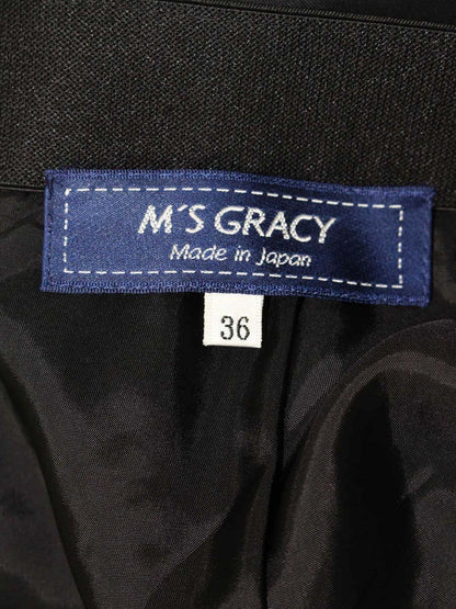 エムズグレイシー 917350 スカート 36 ブラック/ホワイト フレアー ITQQV27JVEC6