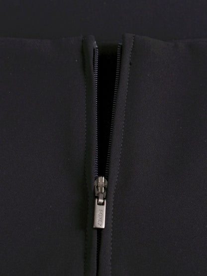 フォクシーニューヨーク Skirt Midi Flare 34105 スカート 40 ネイビー ミディ フレア ITF5AUQQH5N4