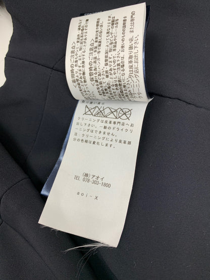 ヘルノ G10056D-13455S-9300 ベスト ジレ 42 ブラック フォックスファー IT08N3PZ4KHC