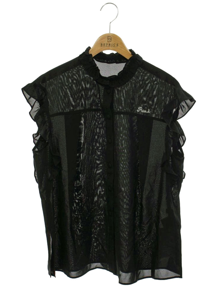 ルネ 6321320 ブラウス 38 ブラック シースルー IT36KF99809A