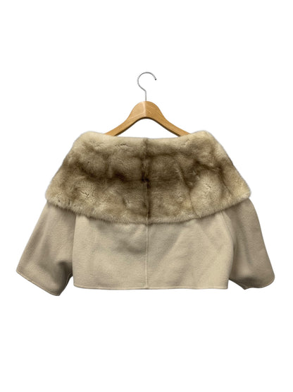 フォクシーブティック Fur Jacket SOUFFLE 37280 ジャケット 40 ベージュ カシミヤ ミンクファー ITO83Q4UNPWG