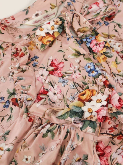 スーパービューティー ワンピース 42 ピンク 花柄 リボンチャーム付き ITMFLS7K5B9U