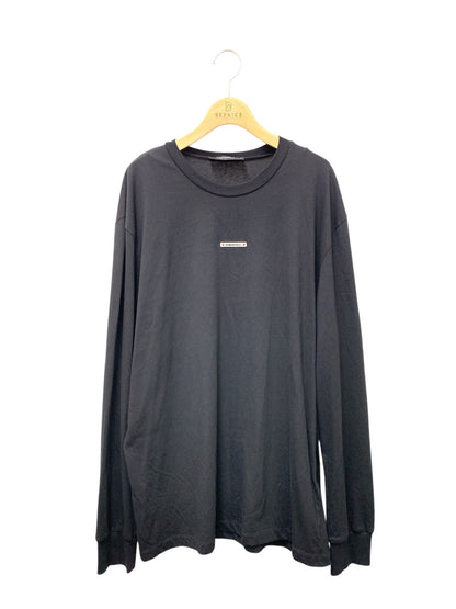ディースクエアード Regular Fit Tee S74GD1354 D20020 L ブラック ラバーロゴ クルーネック長袖Tシャツ IT92ANS6T4O2