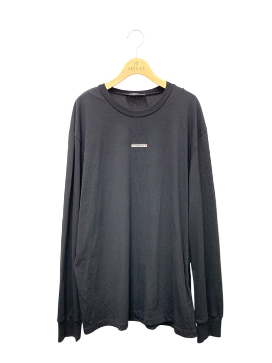 ディースクエアード Regular Fit Tee S74GD1354 D20020 L ブラック ラバーロゴ クルーネック長袖Tシャツ IT92ANS6T4O2