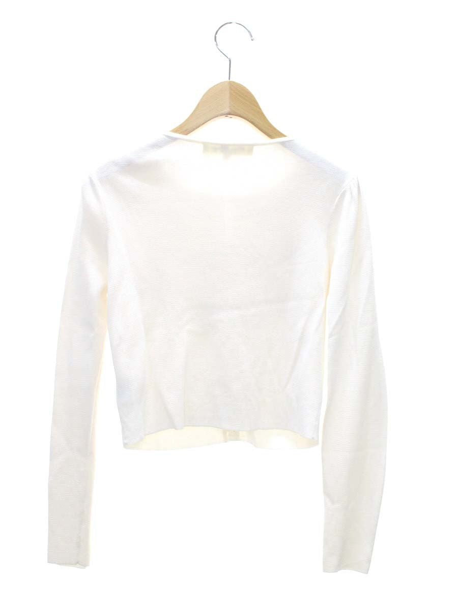 スーパービューティー カーディガン 38 ホワイト レース フラワーモチーフ パール ITEUMIQIETYW